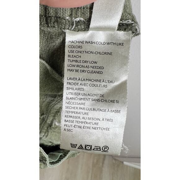 Anthropologie Audra Linen Blend Green Cropped Cargo Utility Pants EUC Sz 31 - Picture 8 of 10